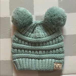 C.C Baby Mint Knit Pom Pom Hat